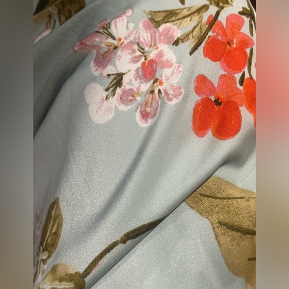 Lulus Still the One Floral Faux Wrap Dress, EUC, Size Small, Sage green color - Picture 8 of 13